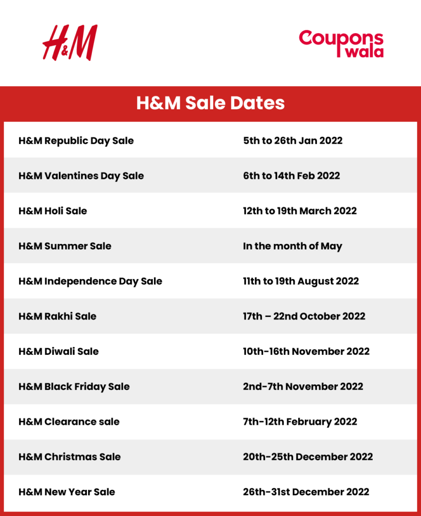 h&m upcoming sale
