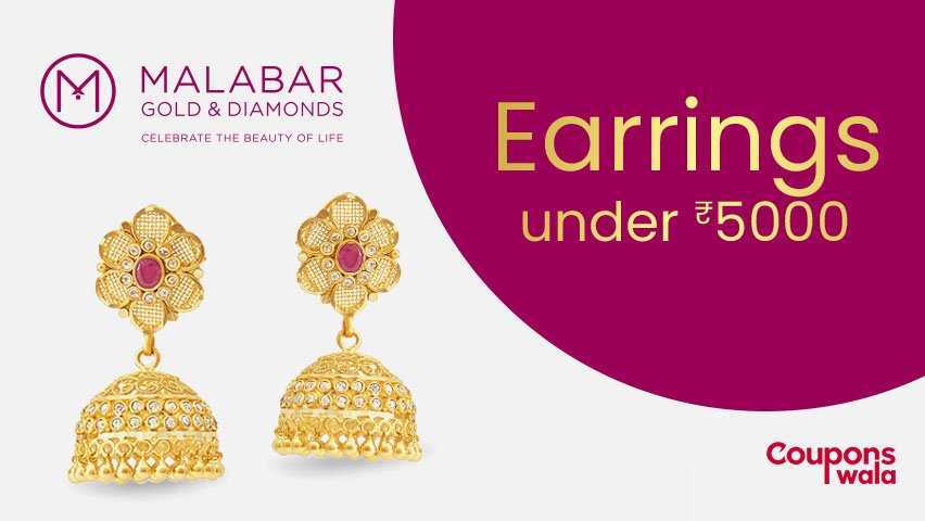 Malabar Gold & Diamonds Earrings Under 5000