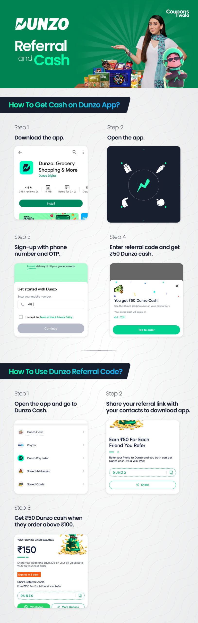 How To Get Cash on Dunzo App