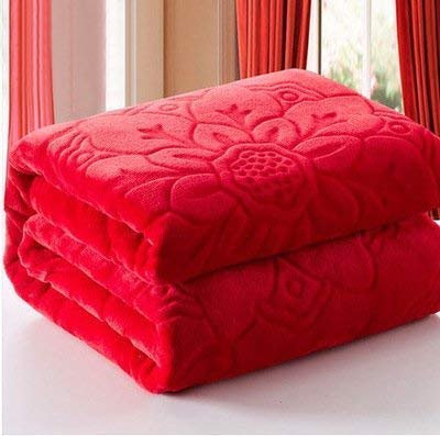 shopclix ultra soft luxurious embossed very warm korean mink blanket double bed for winter