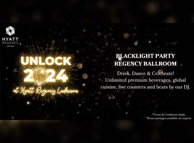 unlock 24@hyatt regency ludhiana blacklight party
